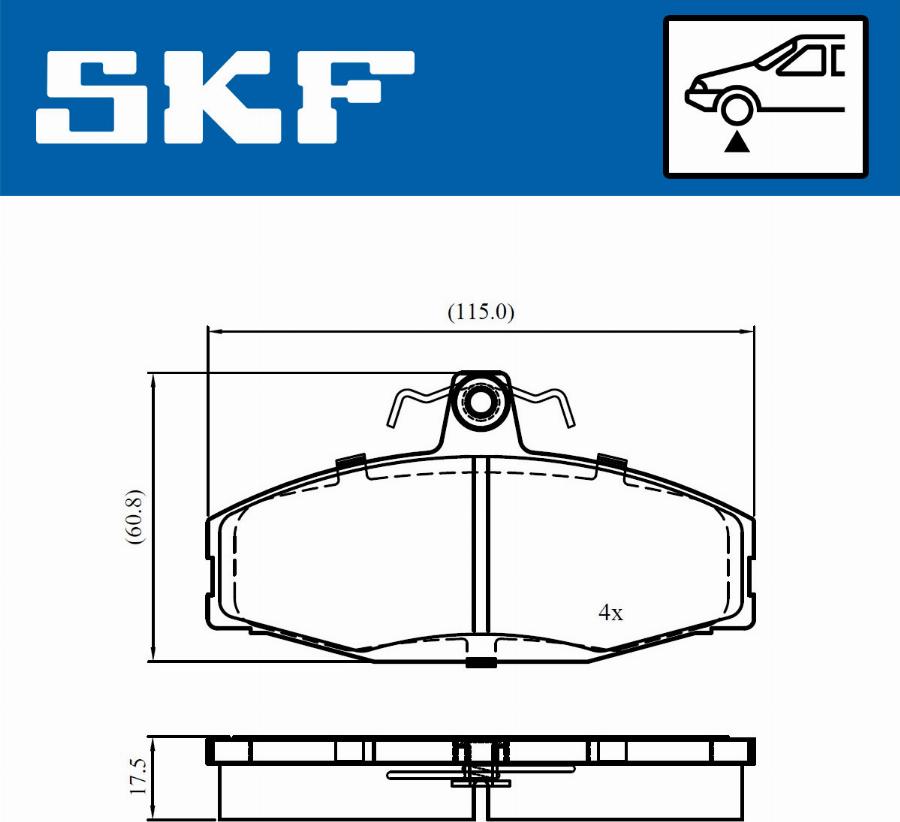 SKF VKBP 80745 - Kit pastiglie freno, Freno a disco www.autoricambit.com