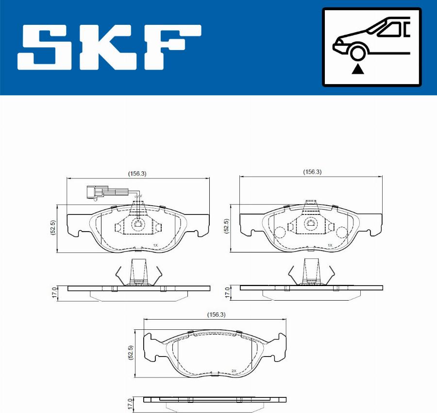 SKF VKBP 80775 E - Kit pastiglie freno, Freno a disco www.autoricambit.com