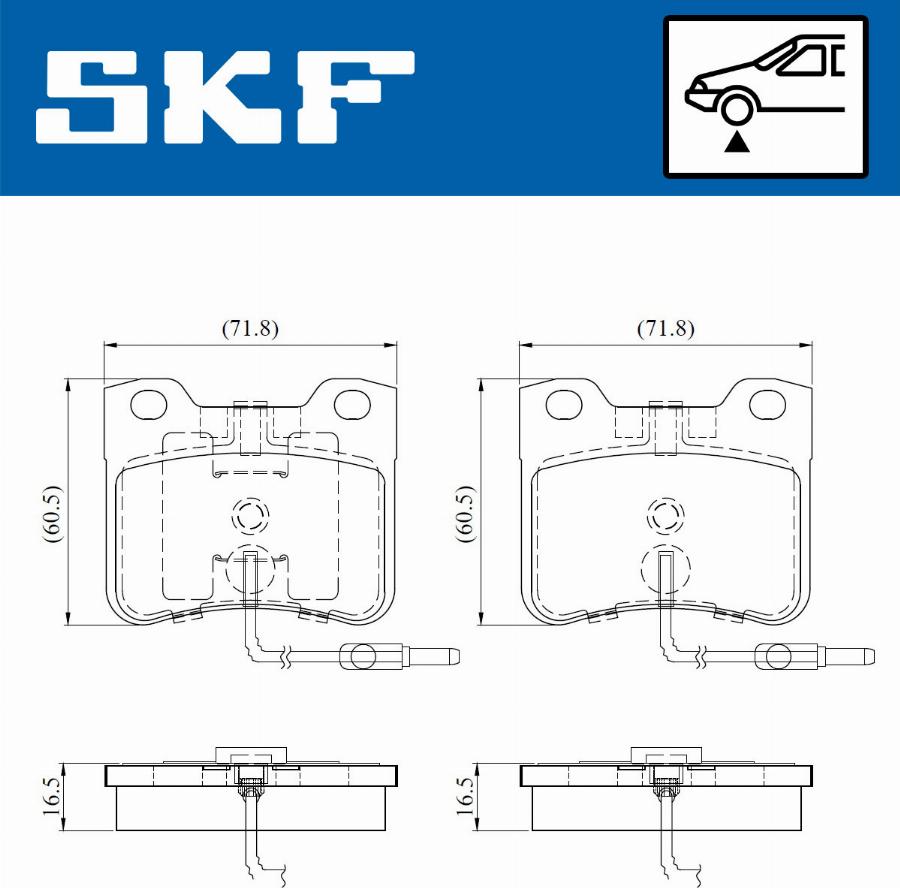 SKF VKBP 81052 E - Kit pastiglie freno, Freno a disco www.autoricambit.com