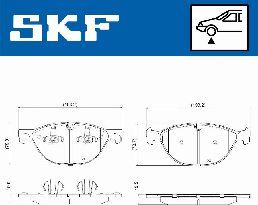 SKF VKBP 81002 - Kit pastiglie freno, Freno a disco www.autoricambit.com