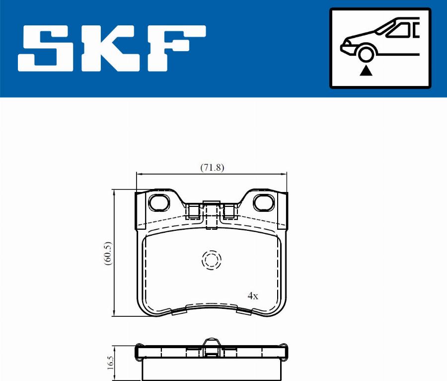 SKF VKBP 81013 - Kit pastiglie freno, Freno a disco www.autoricambit.com