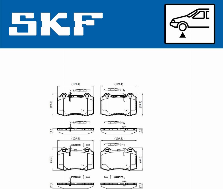 SKF VKBP 81039 E - Kit pastiglie freno, Freno a disco www.autoricambit.com