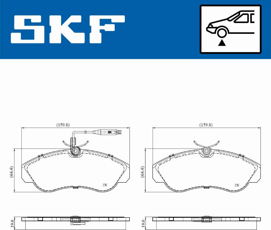 SKF VKBP 81030 E - Kit pastiglie freno, Freno a disco www.autoricambit.com