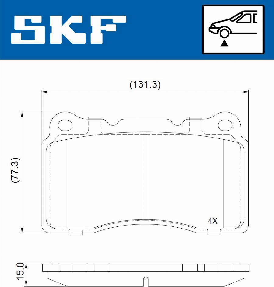 SKF VKBP 81022 - Kit pastiglie freno, Freno a disco www.autoricambit.com