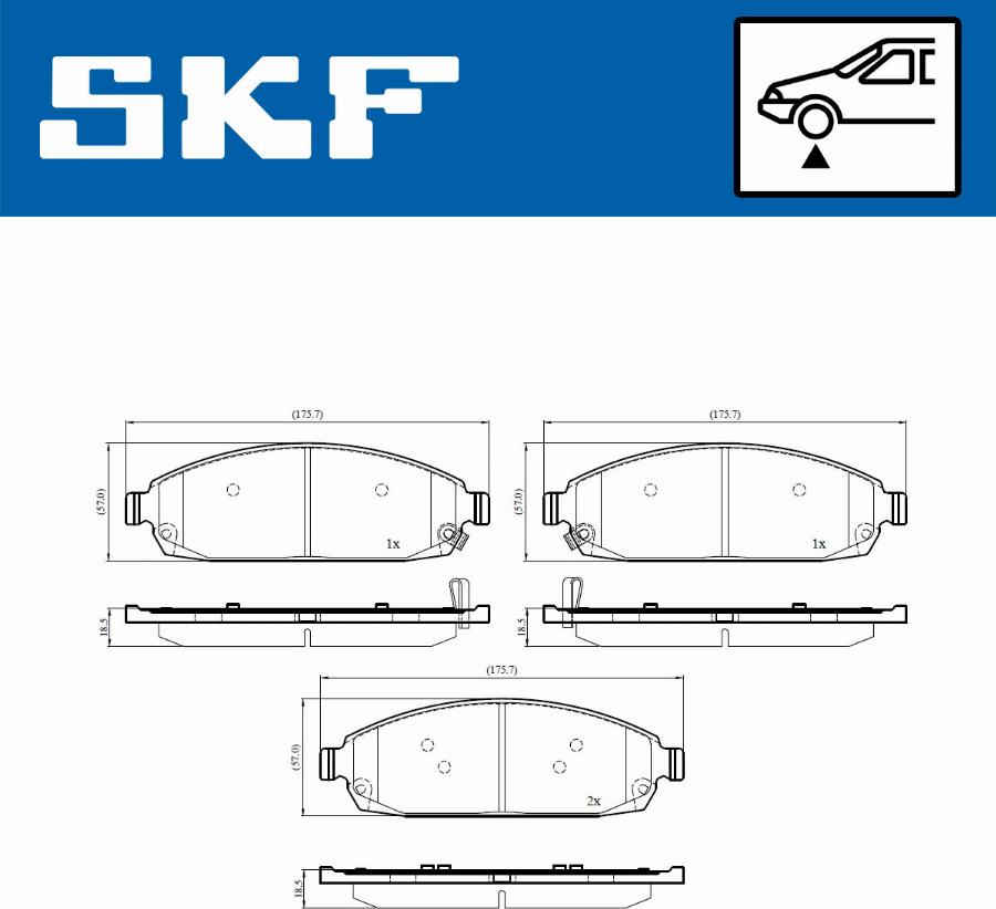 SKF VKBP 81110 A - Kit pastiglie freno, Freno a disco www.autoricambit.com