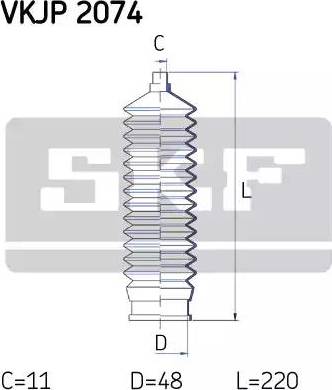 SKF VKJP 2074 - Kit soffietto, Sterzo www.autoricambit.com