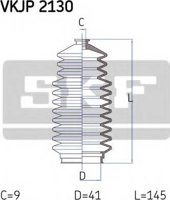 SKF VKJP 2130 - Kit soffietto, Sterzo www.autoricambit.com