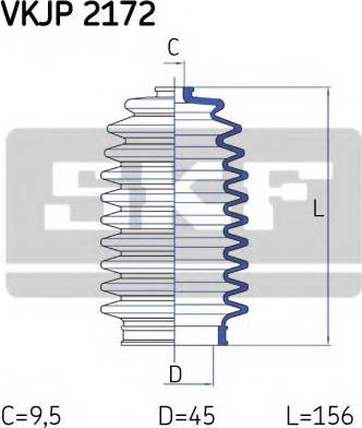 SKF VKJP 2172 - Kit soffietto, Sterzo www.autoricambit.com