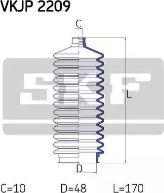 SKF VKJP 2209 - Kit soffietto, Sterzo www.autoricambit.com