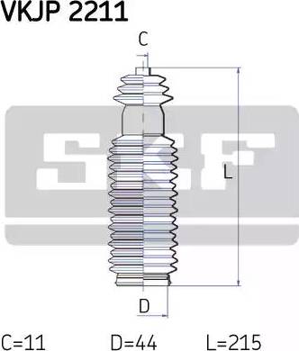 SKF VKJP 2211 - Kit soffietto, Sterzo www.autoricambit.com