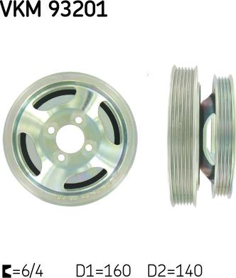 SKF VKM 93201 - Puleggia cinghia, Albero a gomiti www.autoricambit.com