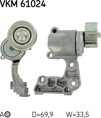 SKF VKM 61024 - Galoppino/Guidacinghia, Cinghia Poly-V www.autoricambit.com