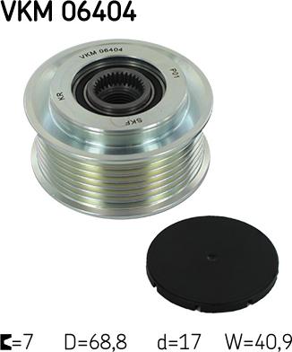 SKF VKM 06404 - Puleggia cinghia, Alternatore www.autoricambit.com