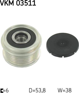 SKF VKM 03511 - Puleggia cinghia, Alternatore www.autoricambit.com