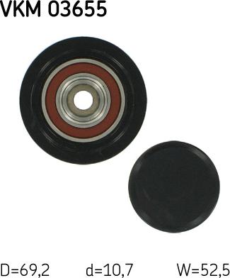 SKF VKM 03655 - Puleggia cinghia, Alternatore www.autoricambit.com