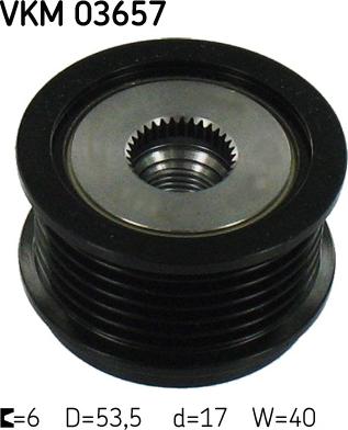 SKF VKM 03657 - Puleggia cinghia, Alternatore www.autoricambit.com