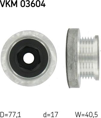 SKF VKM 03604 - Puleggia cinghia, Alternatore www.autoricambit.com