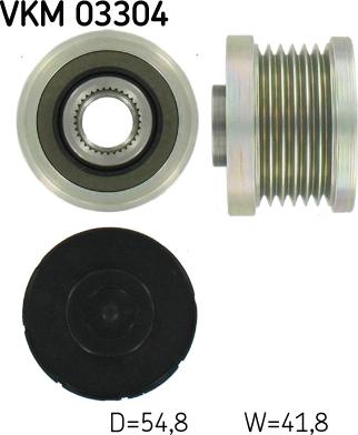 SKF VKM 03304 - Puleggia cinghia, Alternatore www.autoricambit.com