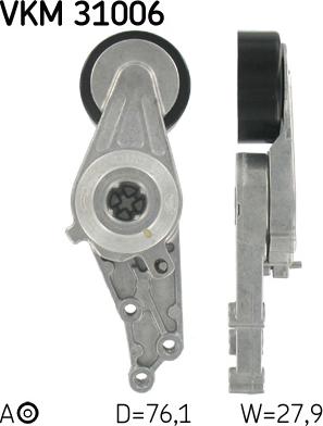 SKF VKM 31006 - Galoppino/Guidacinghia, Cinghia Poly-V www.autoricambit.com