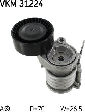 SKF VKM 31224 - Galoppino/Guidacinghia, Cinghia Poly-V www.autoricambit.com