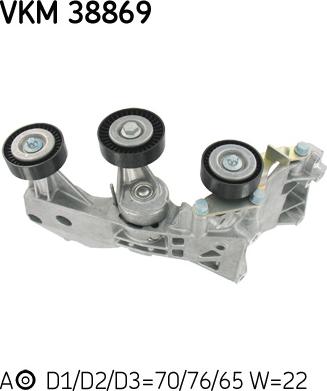 SKF VKM 38869 - Galoppino/Guidacinghia, Cinghia Poly-V www.autoricambit.com