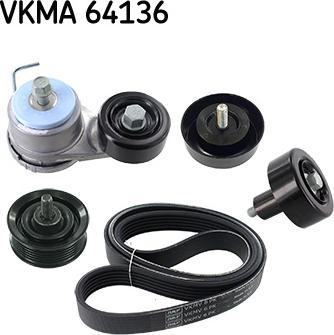 SKF VKMA 64136 - Kit Cinghie Poly-V www.autoricambit.com