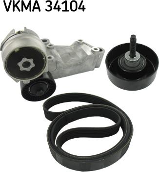 SKF VKMA 34104 - Kit Cinghie Poly-V www.autoricambit.com