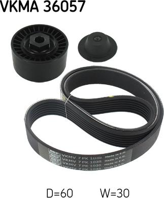 SKF VKMA 36057 - Kit Cinghie Poly-V www.autoricambit.com