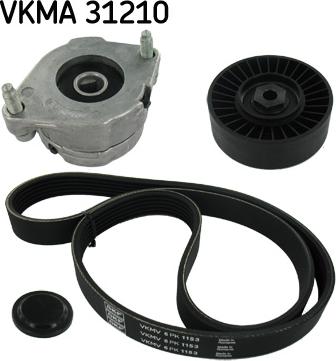 SKF VKMA 31210 - Kit Cinghie Poly-V www.autoricambit.com