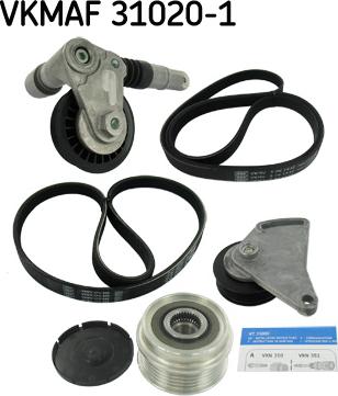 SKF VKMAF 31020-1 - Kit Cinghie Poly-V www.autoricambit.com