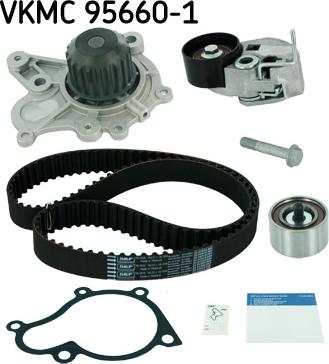 SKF VKMC 95660-1 - Pompa acqua + Kit cinghie dentate www.autoricambit.com