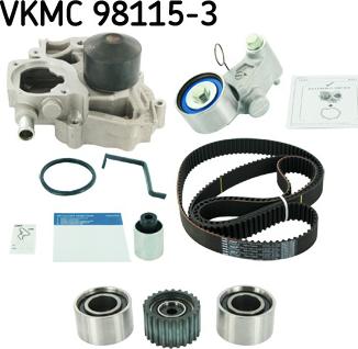 SKF VKMC 98115-3 - Pompa acqua + Kit cinghie dentate www.autoricambit.com