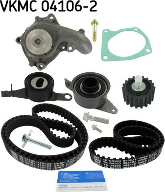 SKF VKMC 04106-2 - Pompa acqua + Kit cinghie dentate www.autoricambit.com