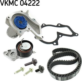 SKF VKMC 04222 - Pompa acqua + Kit cinghie dentate www.autoricambit.com