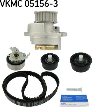 SKF VKMC 05156-3 - Pompa acqua + Kit cinghie dentate www.autoricambit.com