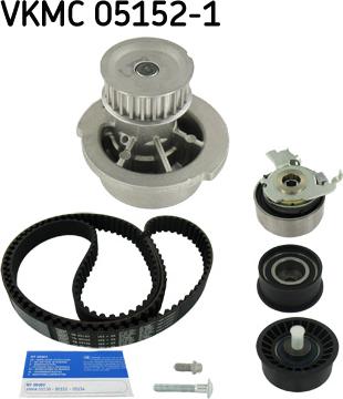 SKF VKMC 05152-1 - Pompa acqua + Kit cinghie dentate www.autoricambit.com