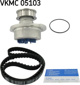 SKF VKMC 05103 - Pompa acqua + Kit cinghie dentate www.autoricambit.com