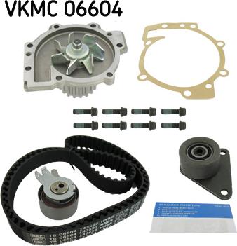 SKF VKMC 06604 - Pompa acqua + Kit cinghie dentate www.autoricambit.com