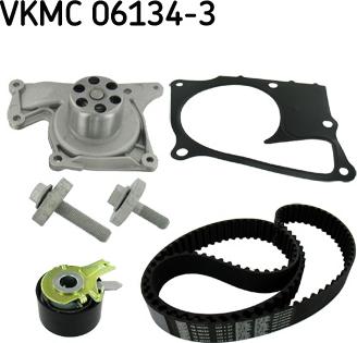 SKF VKMC 06134-3 - Pompa acqua + Kit cinghie dentate www.autoricambit.com