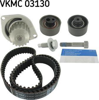 SKF VKMC 03130 - Pompa acqua + Kit cinghie dentate www.autoricambit.com