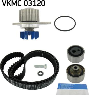 SKF VKMC 03120 - Pompa acqua + Kit cinghie dentate www.autoricambit.com