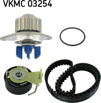 SKF VKMC 03254 - Pompa acqua + Kit cinghie dentate www.autoricambit.com