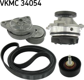 SKF VKMC 34054 - Pompa acqua + Kit cinghia Poly V www.autoricambit.com