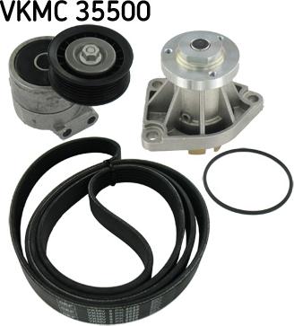 SKF VKMC 35500 - Pompa acqua + Kit cinghia Poly V www.autoricambit.com