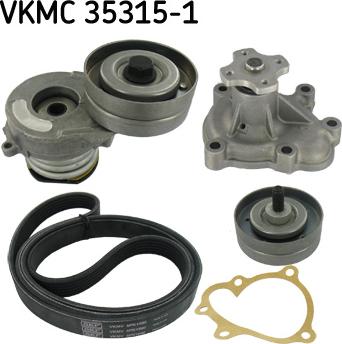 SKF VKMC 35315-1 - Pompa acqua + Kit cinghia Poly V www.autoricambit.com