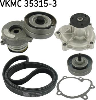 SKF VKMC 35315-3 - Pompa acqua + Kit cinghia Poly V www.autoricambit.com