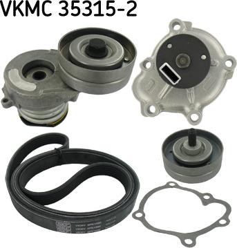 SKF VKMC 35315-2 - Pompa acqua + Kit cinghia Poly V www.autoricambit.com