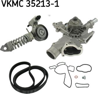 SKF VKMC 35213-1 - Pompa acqua + Kit cinghia Poly V www.autoricambit.com