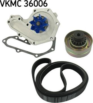 SKF VKMC 36006 - Pompa acqua + Kit cinghia Poly V www.autoricambit.com