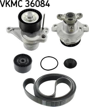 SKF VKMC 36084 - Pompa acqua + Kit cinghia Poly V www.autoricambit.com